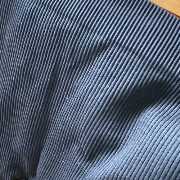 Black Ribbed Bike Shorts - Picture 4 of 6